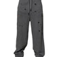 Dolce & Gabbana Gray Cotton RipStyle Straight Sweatpants Pants