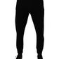Dolce & Gabbana Black Cotton Blend Men Jogger Sweatpants Pants