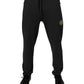Dolce & Gabbana Dark Gray Logo Cotton Jogger Sweatpants Pants