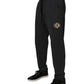 Dolce & Gabbana Dark Gray Logo Cotton Jogger Sweatpants Pants