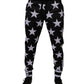 Dolce & Gabbana Black White Stars Jogger Men Sweatpants Pants