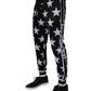 Dolce & Gabbana Black White Stars Jogger Men Sweatpants Pants