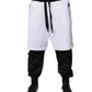 Dolce & Gabbana Black White Cotton Layered Sweatpants Pants