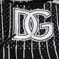 Dolce & Gabbana Black Polka Dot Stripes Cargo Jogger Sweatpants Pants