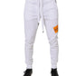 Dolce & Gabbana White Logo Tape Jogger Cotton Sweatpants Pants