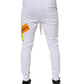 Dolce & Gabbana White Logo Tape Jogger Cotton Sweatpants Pants