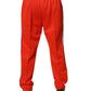 MSGM Red White Mid Waist Men Jogger Sweatpants Pants