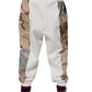 Dolce & Gabbana White Camouflage Patchwork Sweatpants Pants