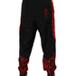 Dolce & Gabbana Black Red Leopard Jogger Sweatpants Pants