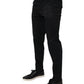 Dolce & Gabbana Black Cotton Stretch Skinny Dress Formal Pants