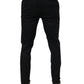 Dolce & Gabbana Black Cotton Stretch Skinny Dress Formal Pants