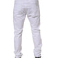 Dolce & Gabbana White Cotton Stretch Skinny Dress Formal Pants