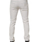 Dolce & Gabbana White Cotton Stretch Skinny Slim Denim Jeans
