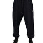 Dolce & Gabbana Black Jacquard Cotton Jogger Sweatpants Pants