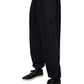 Dolce & Gabbana Black Jacquard Cotton Jogger Sweatpants Pants