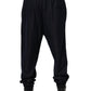 Dolce & Gabbana Black Jacquard Cotton Jogger Sweatpants Pants
