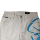 Dolce & Gabbana White Tattered Graffiti Skinny Denim Jeans