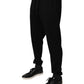 Dolce & Gabbana Black Logo Men Jogger Cotton Sweatpants Pants