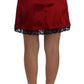 Dolce & Gabbana Elegant Red Lace High-Waist Skirt