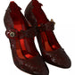 Dolce & Gabbana Red Floral Crystal Heels CINDERELLA Shoes
