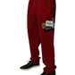 Dolce & Gabbana Red Logo Tape Cotton Jogger Sweatpants Pants