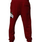 Dolce & Gabbana Red Logo Tape Cotton Jogger Sweatpants Pants