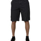 Dolce & Gabbana Dark Gray Cotton Mid Waist Men Bermuda Shorts