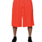 Dolce & Gabbana Red Polyester Mid Waist Men Bermuda Shorts