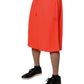 Dolce & Gabbana Red Polyester Mid Waist Men Bermuda Shorts