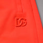Dolce & Gabbana Red Polyester Mid Waist Men Bermuda Shorts