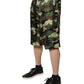 Dolce & Gabbana Multicolor Camouflage Silk Mid Waist Bermuda Shorts
