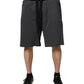 Dolce & Gabbana Dark Gray Cotton Bermuda Sweatshorts Shorts