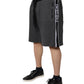 Dolce & Gabbana Dark Gray Cotton Bermuda Sweatshorts Shorts