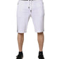 Dolce & Gabbana White King Cotton Bermuda Sweatshorts Shorts