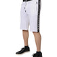 Dolce & Gabbana White King Cotton Bermuda Sweatshorts Shorts