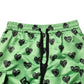 Dolce & Gabbana Green Heart Print Cargo Men Bermuda Shorts