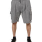 Dolce & Gabbana Gray Cotton Cargo Bermuda Sweatshorts Shorts