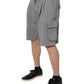 Dolce & Gabbana Gray Cotton Cargo Bermuda Sweatshorts Shorts