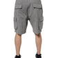 Dolce & Gabbana Gray Cotton Cargo Bermuda Sweatshorts Shorts