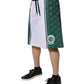 Dolce & Gabbana White Green Men Jersey Sweatshorts Shorts