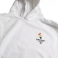 Balenciaga White Cotton Logo Hooded Pullover Oversize Sweater