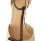 SERGIO LEVANTESI Beige T-Strap Block Heels Pumps Leather Shoes