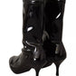 Stuart Weitzman Black Patent Leather High Heels Boots Shoes