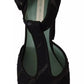 Paola D'Arcano Black Suede Leather Block Heels Sandals Shoes