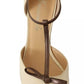 SERGIO LEVANTESI Off White Leather T-Strap Heels Sandals Shoes
