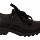 FLY LONDON Black Leather Low Top Lace Up Women Oxford Shoes