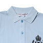 Dolce & Gabbana Sky Blue Cotton Crown Collared Polo T-shirt