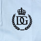 Dolce & Gabbana Sky Blue Cotton Crown Collared Polo T-shirt