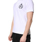 Dolce & Gabbana White Cotton Crown Collared Men Polo T-shirt