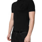 Dolce & Gabbana Black Cotton DG Logo Collared Polo T-shirt Mens T-Shirt